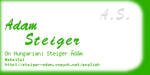 adam steiger business card
